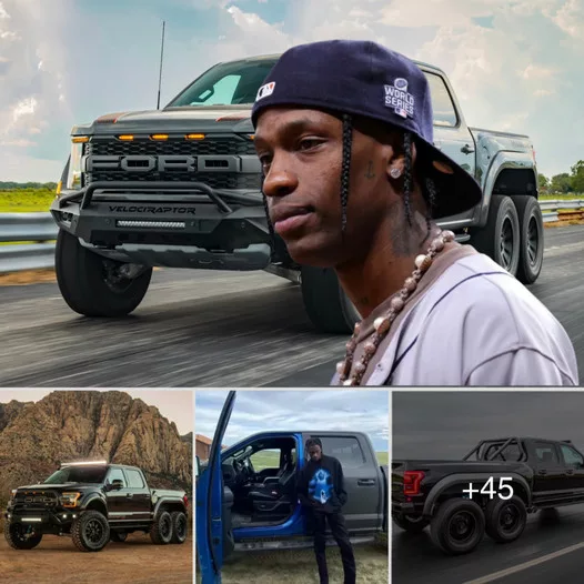 Travis Scott splurges millions on unique limited edition FORD RAPTOR F150 6×6 2023, exemplifying opulent living.